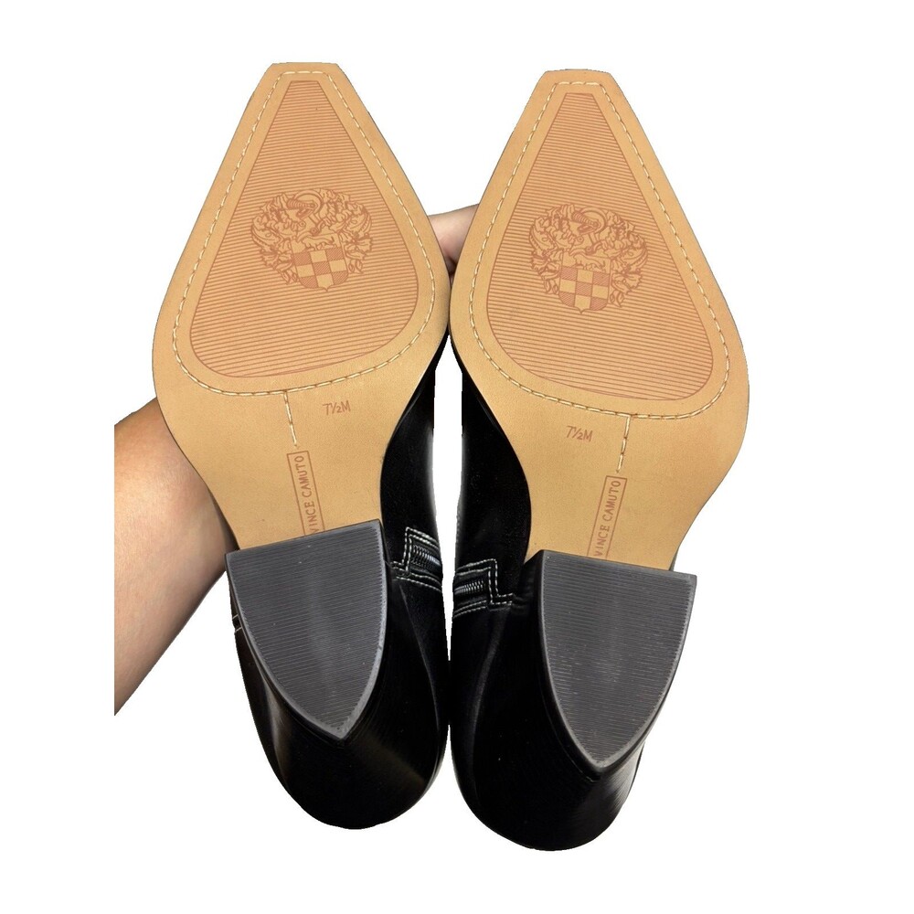 Vince Camuto Nedema Tall Western Boot Black/Creamy White Size 7.5 M New in Box - Picture 6 of 10
